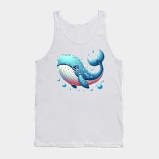 Cute Whale illustration Tank Top